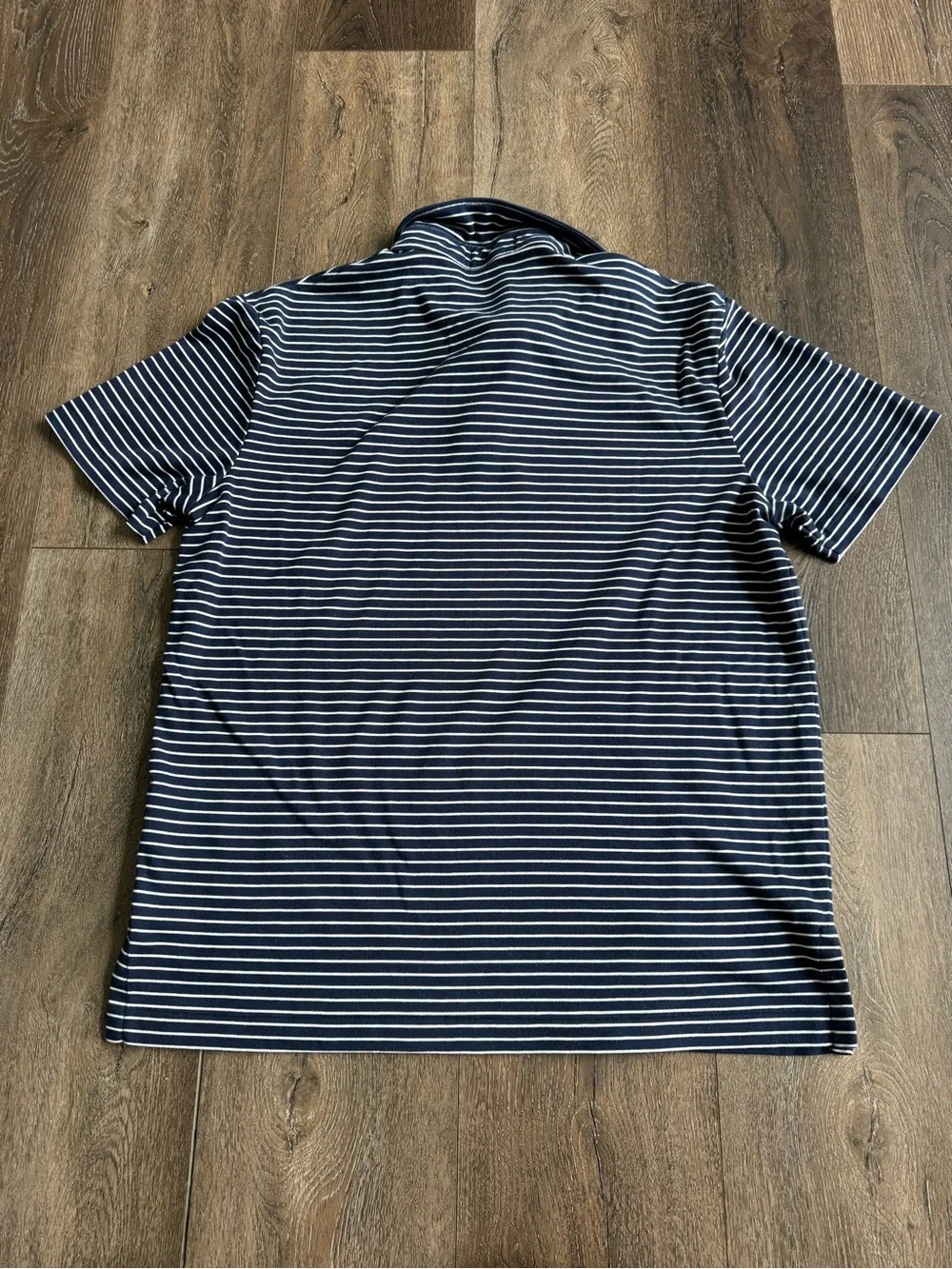 Polo Ralph Lauren Navy & White Striped Polo Shirt Size Medium